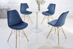 SCANIA design szék bársony - kék/arany