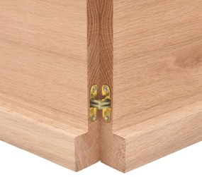 világosbarna kezelt tömör tölgyfa asztallap 140x60x(2-4) cm