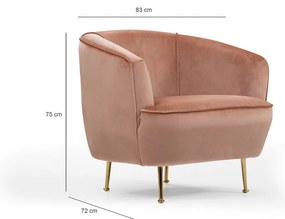 Rózsaszín fotel Piccoli – Artie