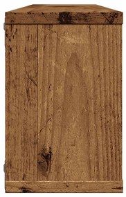 4 db antik fa színű szerelt fa fali kockapolc 60 x 15 x 23 cm