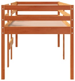 viaszbarna tömör fenyőfa magasított ágy 75x190 cm