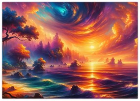 Üveg kép - Varázslatos világ (70x50 cm)