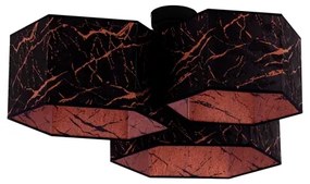 Duolla - Felületre szerelhető csillár ROLLER TRIO HEX 3xE27/15W/230V fekete/réz