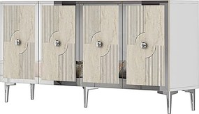 Pega 150 - White, Travertine, Silver