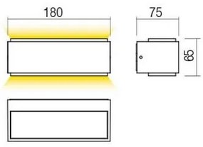 Redo 90402 - LED Kültéri fali lámpa DASH LED/9W/230V 4000K IP65 antracit