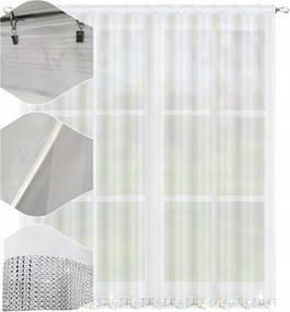 Kész függöny, egyszerű, cirkóniákkal, 250x300, klasszikus, hosszú függöny