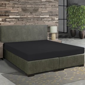 Pamut elasthan de luxe gránit színű gumis lepedő 120/130x200/220 cm-es matracra