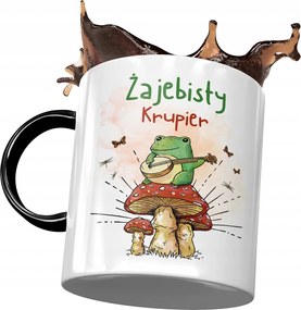 Fekete bögre Kruppernek Békás Krupper Bögre Nyomtatott Fotóval