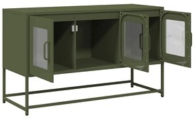 olívazöld hidegen hengerelt acél TV-szekrény 100,5x39x60,5 cm