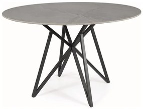 Murano étkezőasztal kerek 120cm fekete