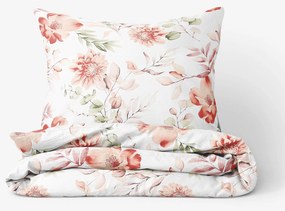 Goldea pamut ágyneműhuzat deluxe - akvarell virágok 200 x 200 és 2db 70 x 90 cm