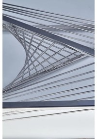 Infinity dohányzóasztal téglalap, átlátszó / ezüst