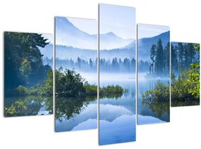 Egy hegyi tó képe (150x105 cm)