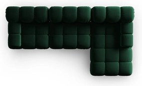 Zöld bársony kanapé 285 cm Bellis – Micadoni Home