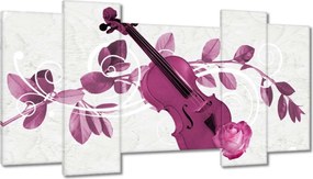 Képek 120x65 Hegedű Zene Virágok