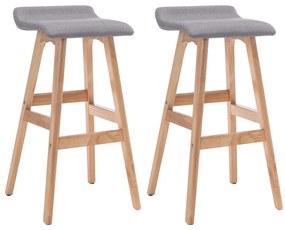 2 db világosszürke szövet bárszék