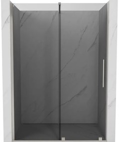 Mexen Velar, tolózuhanyajtó nyitáshoz 160 cm, 8 mm szürke üveg, csiszolt acél, 871-160-000-41-97