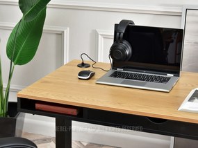 PC asztal Osto 120 (fekete tölgy + fekete). Akció -15%. 1109815