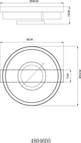 Globo 48046D5 - ZARA LED mennyezeti lámpa LED/18W/230V 3000K 33x36 cm
