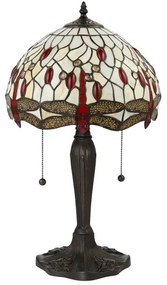 Endon 64086 - Asztali lámpa Tiffany DRAGONFLY 2xE27/60W/230V átm. 30 cm