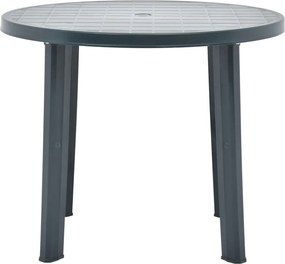 Zöld műanyag kerti asztal 89 cm