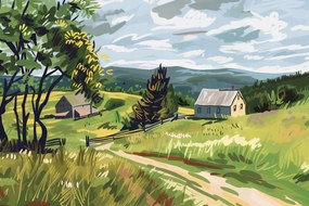 Poszter 60x40cm Buja falu