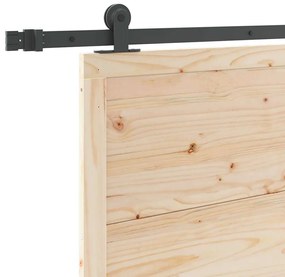 Csúszó ajtó Barna 100 x 208 cm Tömör fenyőfa