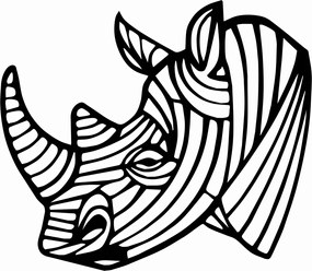 Orrszarvú Geometrikus dekoráció kép 40cm