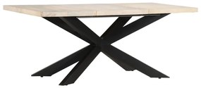 tömör fehérített mangófa étkezőasztal 180 x 90 x 76 cm