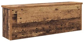 Fali Kabáthorog polcokkal Régi fa 75 x 16 x 26 cm Faanyag