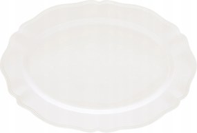 Patera Perle Bianco paterka Elegáns olasz porcelán, hullámos széllel