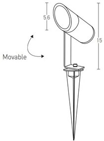 Zambelis E152 - LED Kültéri lámpa LED/7W/230V IP65 antracit