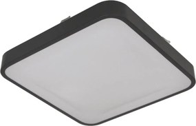 WILTON mennyezeti lámpatest érzékelővel 2xE27/60W/230V 33x33 cm antracit