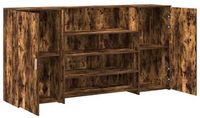 recepciós pult füstös tölgy 200x50x103,5 cm szerelt fa