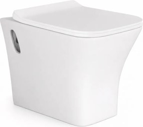 OSLO || fali, mélyöblítéses WC csésze slim wc ülőkével, kerámia, fehér