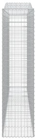 íves horganyzott vas gabion kosár 400x50x200/220 cm