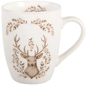 Karácsonyi szarvas mintás porcelán bögre Gentle Wilderness