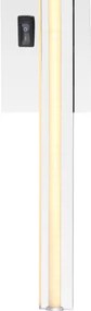 Globo 41499C Falikar fém szálcsiszolt alumínium színben, műanyag opál búrával. IP44, Schalter, SzxM:605x100, AL:58, tartozék: 1xLED 18W 230V, 3000K