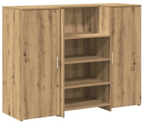 recepciós pult kézműves tölgy 135x50x103,5 cm szerelt fa