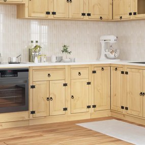 Cabinet fiókkal polcokkal Méz 40 x 46 x 81,5 cm Tömör fenyőfa