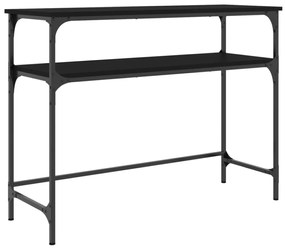 fekete szerelt fa tálalóasztal 100x35,5x75 cm
