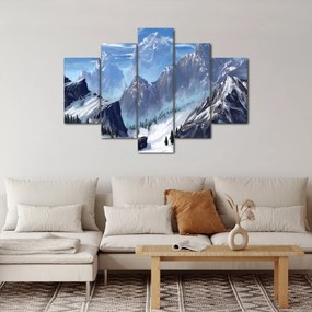 Kép - Festett hegyek (150x105 cm)