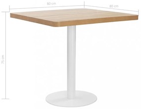 világosbarna MDF bisztróasztal 80 x 80 cm