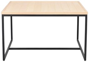 Natúr színű dohányzóasztal tölgyfa asztallappal ø 80 cm Deerfield – Rowico