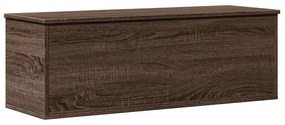 barna tölgy színű szerelt fa tárolóláda 102 x 35 x 35 cm