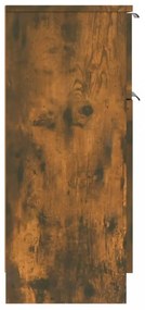 füstös tölgyszínű szerelt fa tálalószekrény 30 x 30 x 70 cm