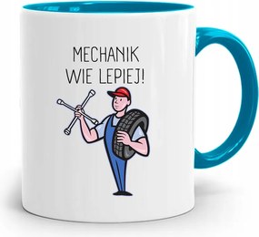 Kék Bögre Mechanika A Szerelő Jobban Tudja, fényképes nyomtatással