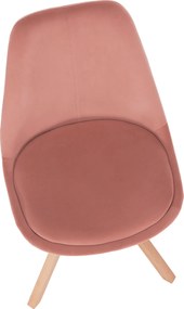 Szék, rózsaszín Velvet szövet/bükk, SABRA