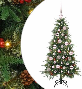 vidaXL Műanyag Hajtogatós Karácsonyfa állvánnyal Zöld 120 cm PE és PVC