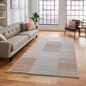 Rózsaszín-szürke szőnyeg 220x160 cm Apollo - Think Rugs